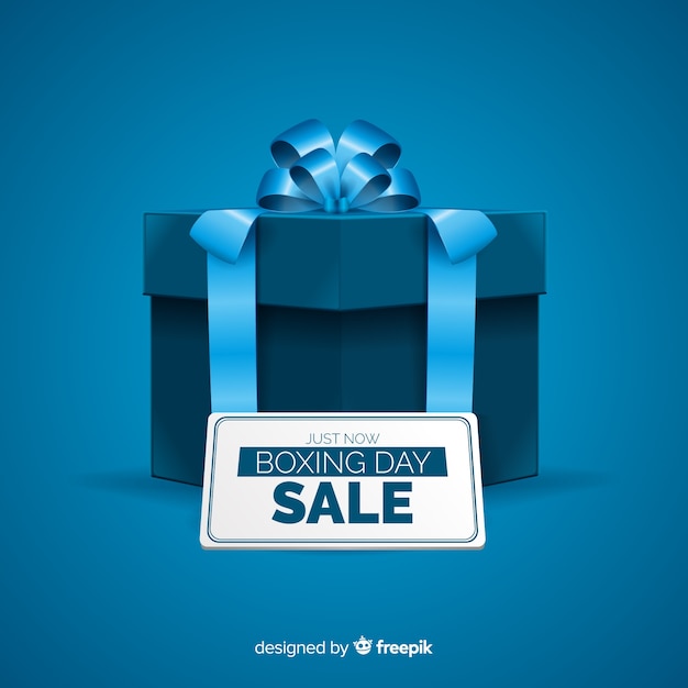 Free Vector realistic boxing day sale background