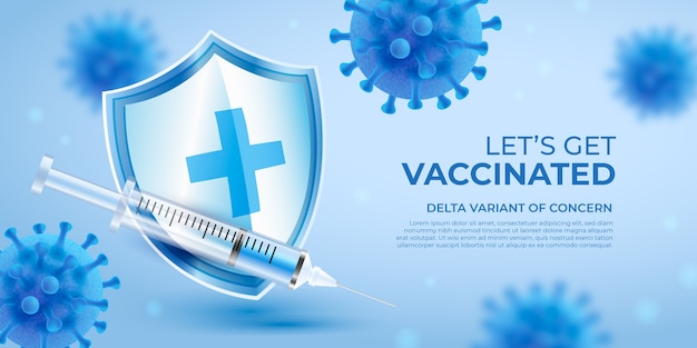 Free vector realistic delta virus banner