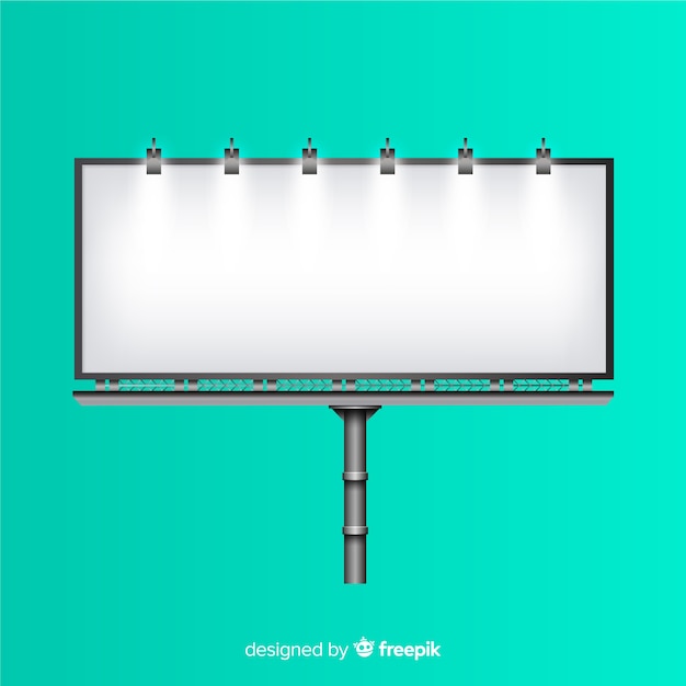 Free Vector realistic empty billboard