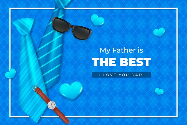 Realistic father's day background