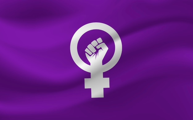 Free vector realistic feminist flag