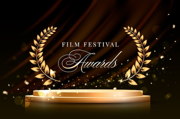 Free Vector realistic film awards background