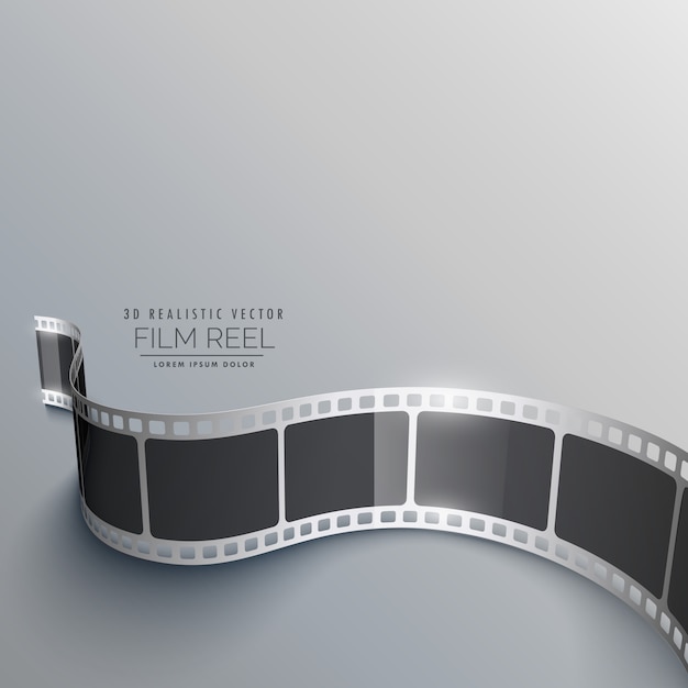 Free Vector realistic film reel background in perspective