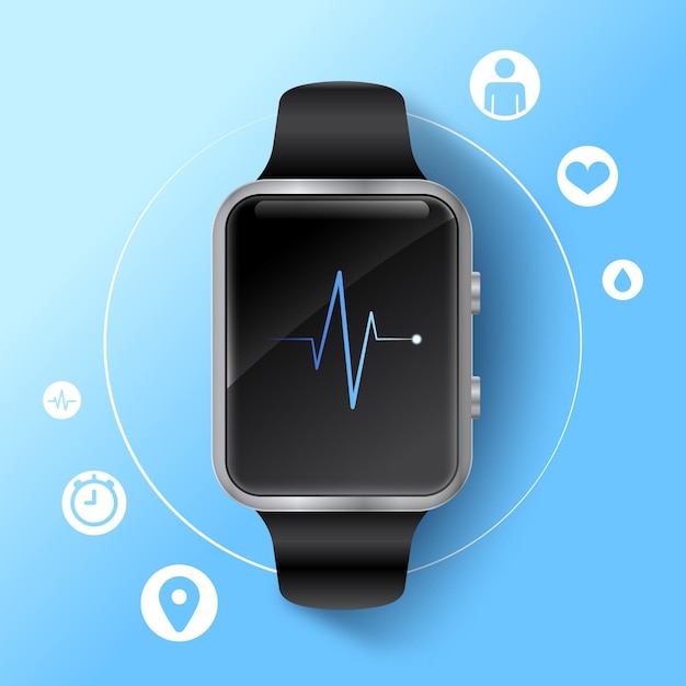 Free vector realistic fitness tracker concept