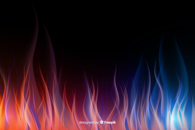 Free Vector realistic flames background