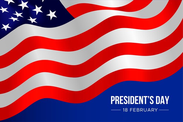 Realistic flat for presidents day event