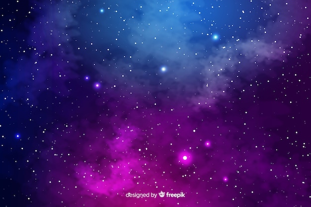 Free Vector realistic galaxy background