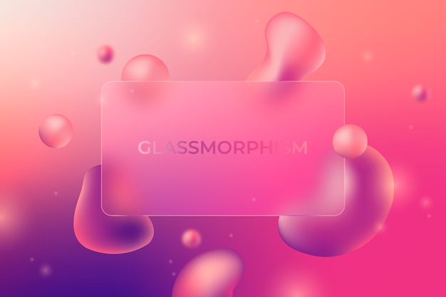 Free vector realistic glassmorphism background