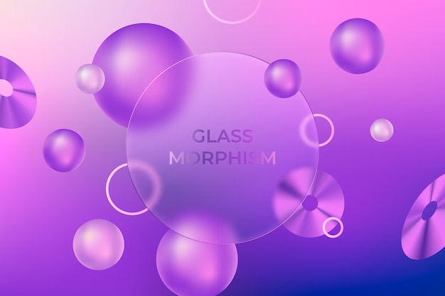 Free vector realistic glassmorphism background