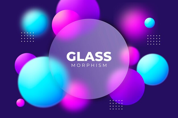 Realistic glassmorphism background