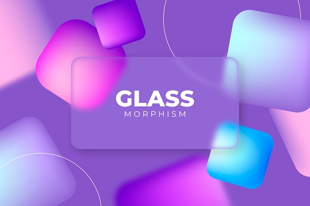 Free vector realistic glassmorphism background