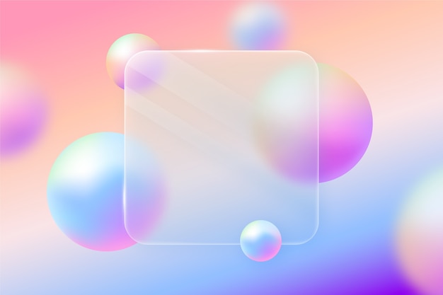 Free vector realistic glassmorphism background