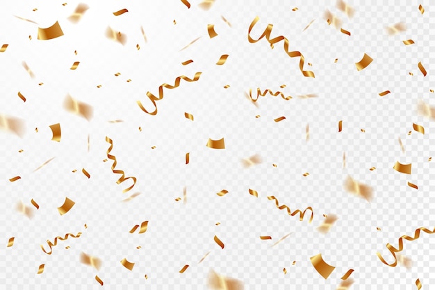 Free Vector realistic golden confetti background