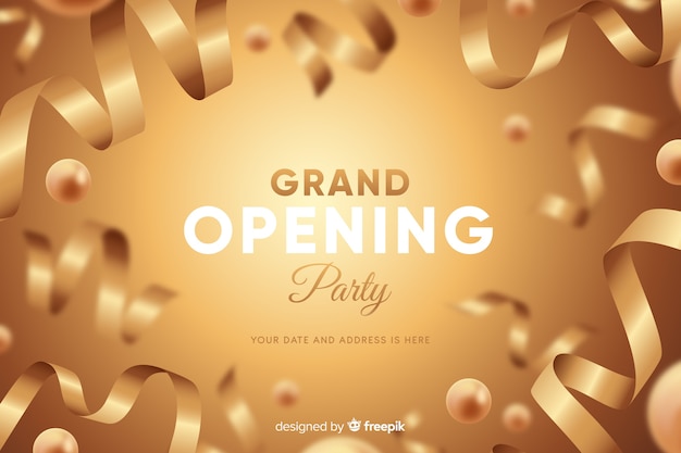 Free Vector realistic grand opening background