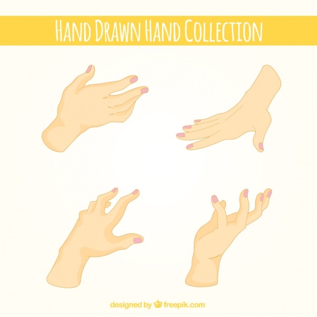 Free Vector realistic of hands set 