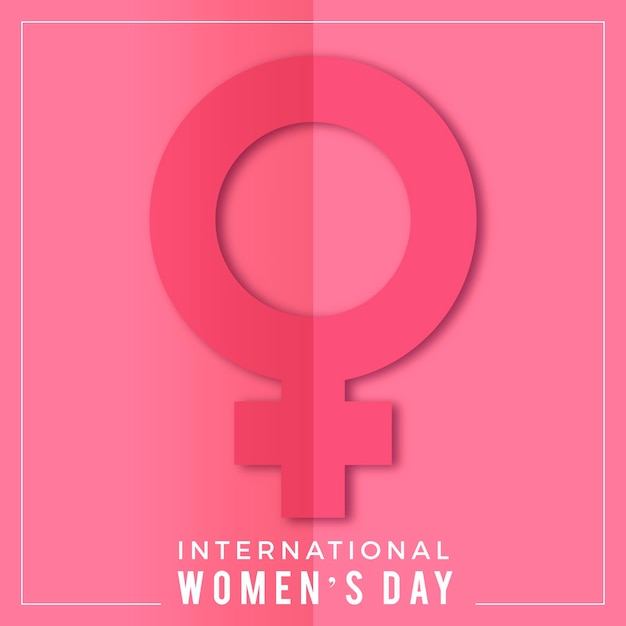 Free vector realistic international women's day illustration with female symbol