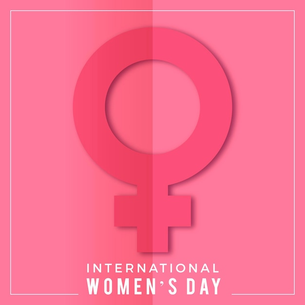 Realistic international women's day illustration with female symbol