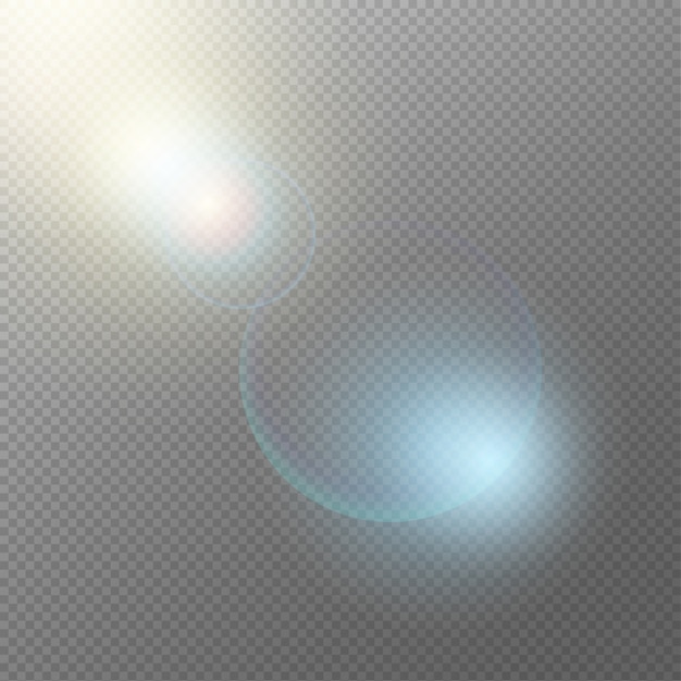 Free vector realistic light elements concept