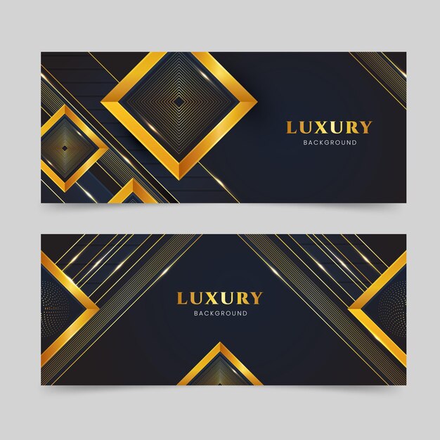 Realistic luxury banners design