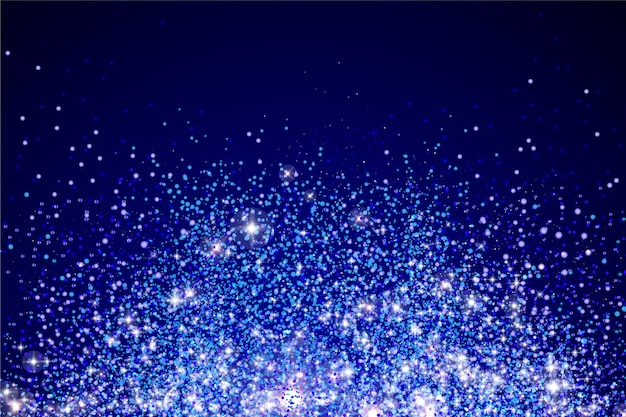 Free Vector realistic navy blue glitter background