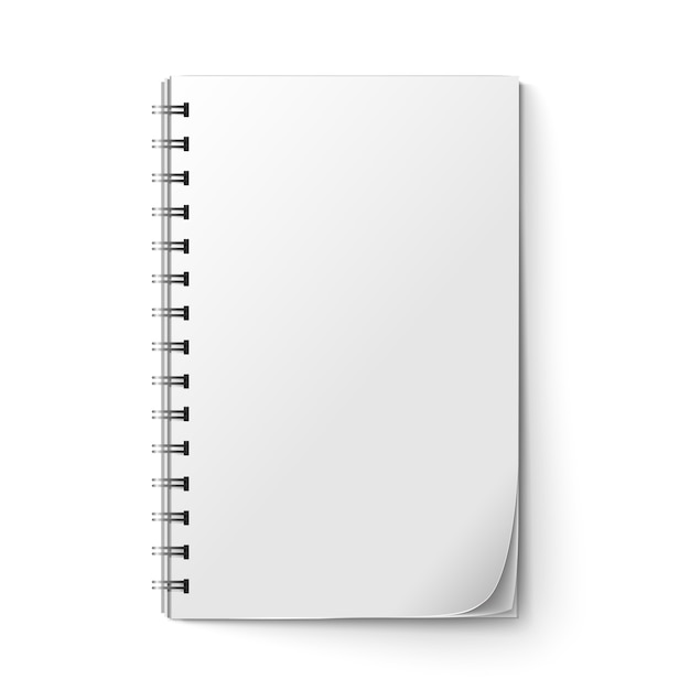 Realistic notepad blank
