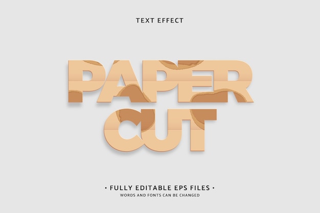 Free Vector realistic paper cutout text effect