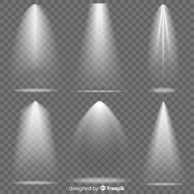 Free vector realistic scene illumination set