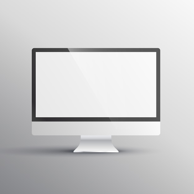 Free vector realistic screen  mockup template