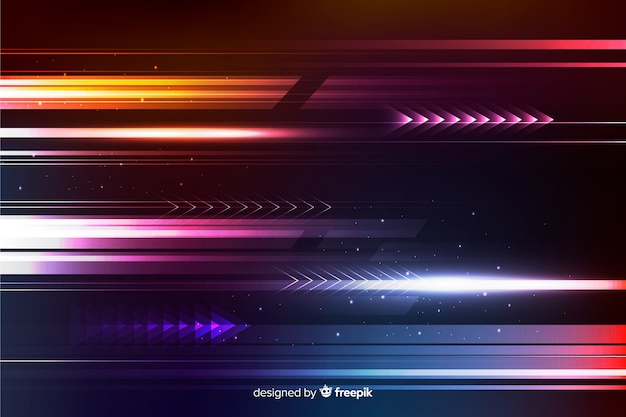 Free Vector realistic shining light movement background