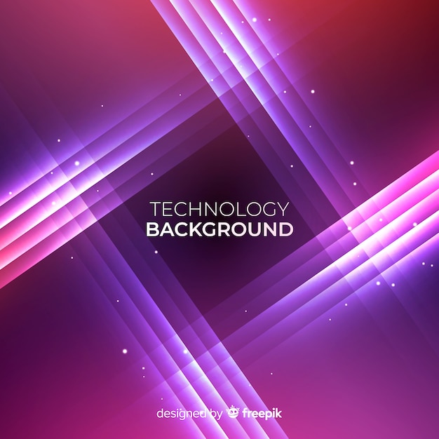 Free Vector realistic shining neon lights background