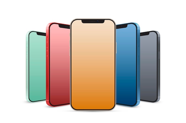 Realistic smartphone official colors