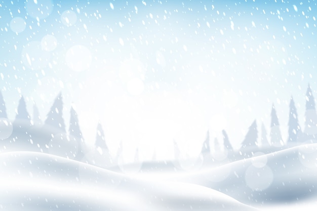 Free Vector realistic snowfall background