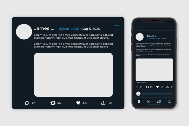 Realistic social media tweet mockup