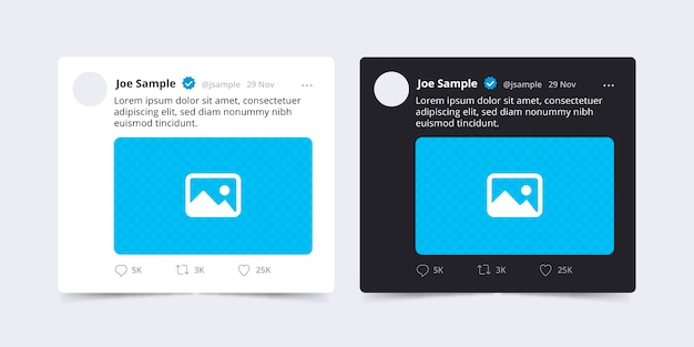 Realistic social media tweet mockup