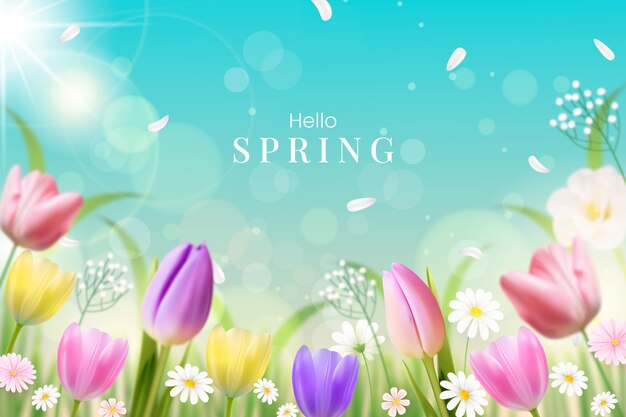 Realistic spring time background