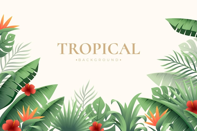 Free Vector realistic tropical leaves background