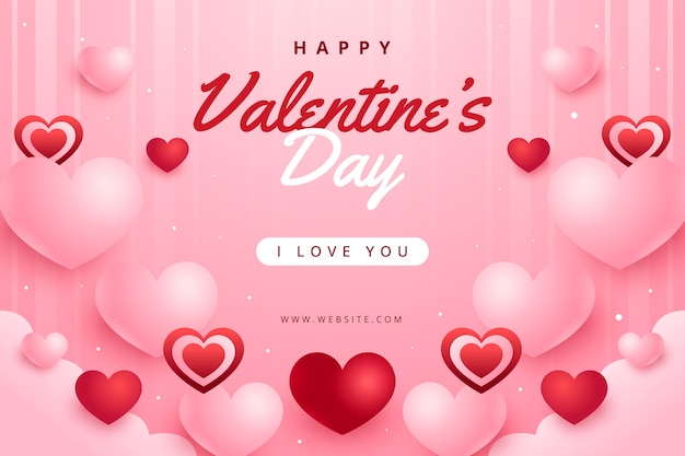 Free Vector realistic valentines day celebration background