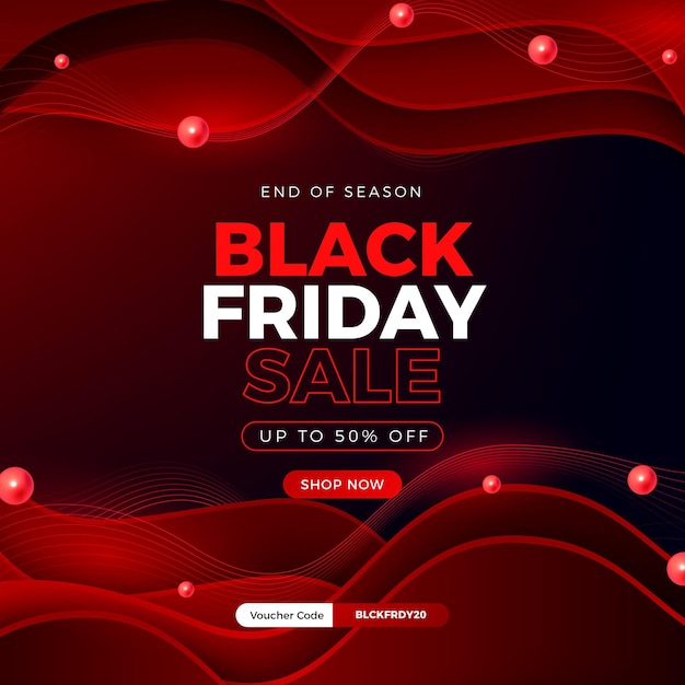 Free Vector realistic wavy black friday background