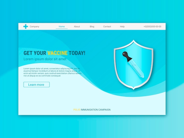 Free vector realistic world polio day landing page template