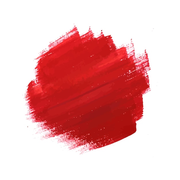 Free vector red brush stroke watercolor design