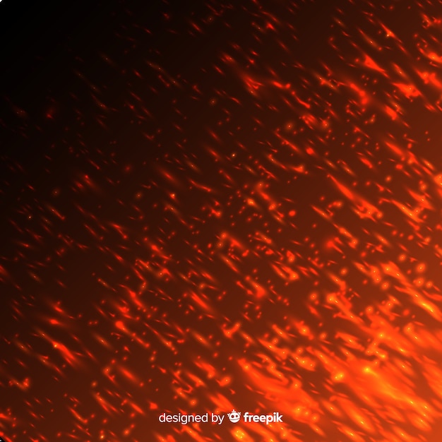 Free Vector red fire effect on transparent background