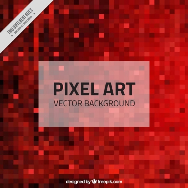 Free vector red pixels background