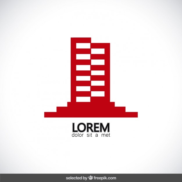 Free Vector red real estate logo