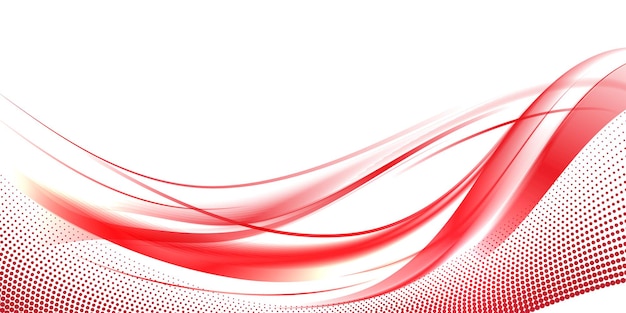 red wavy with halftone background