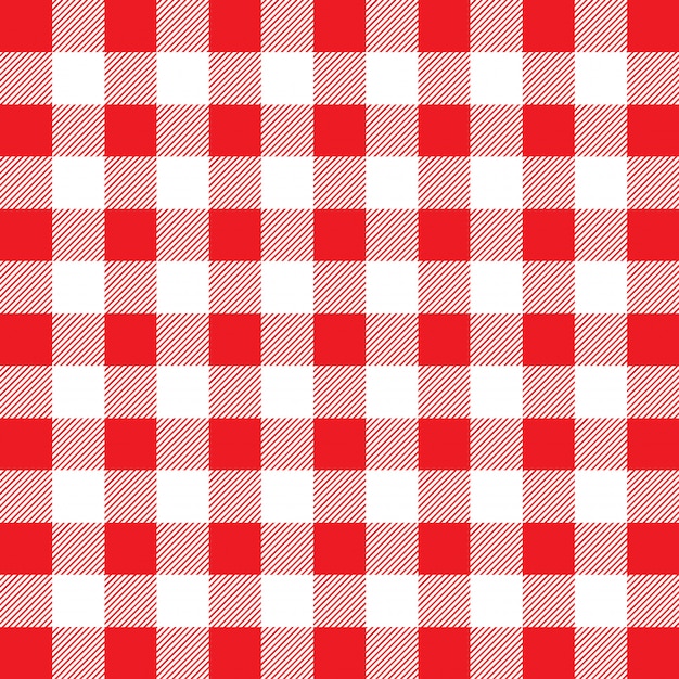 Free vector red and white gingham pattern