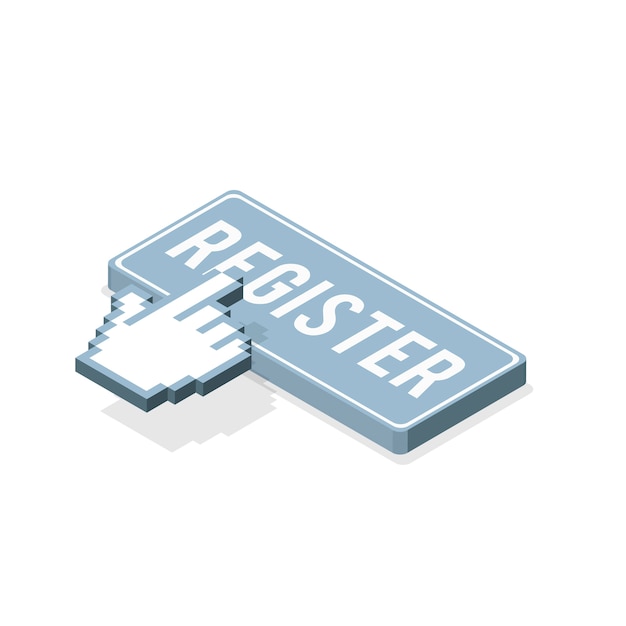 Free Vector register button 