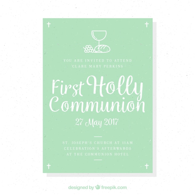 Free Vector reminder of first communion