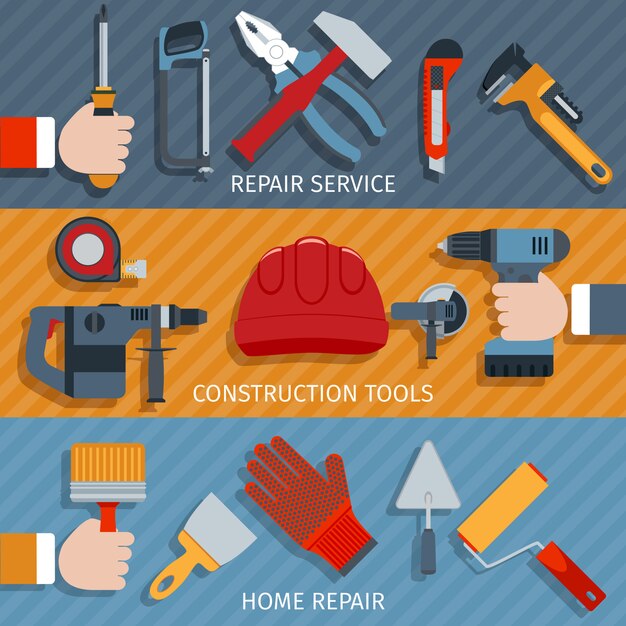 Repair tools banners