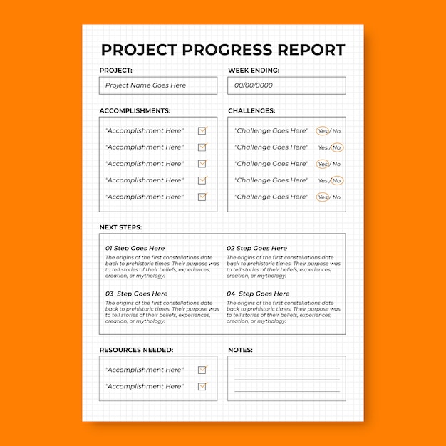 Report template design