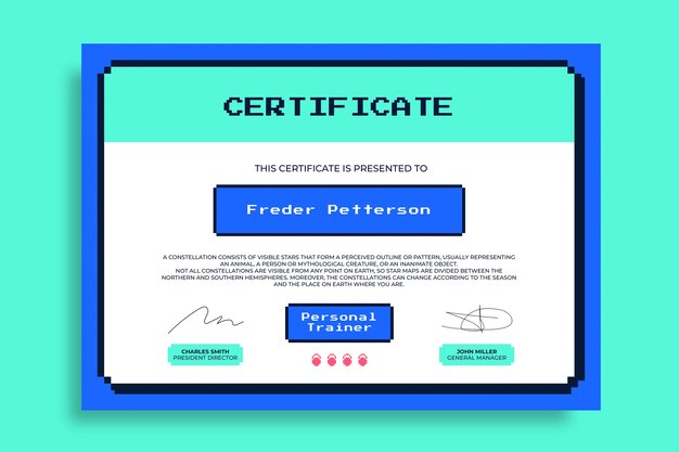 Retro freder personal trainer certificate